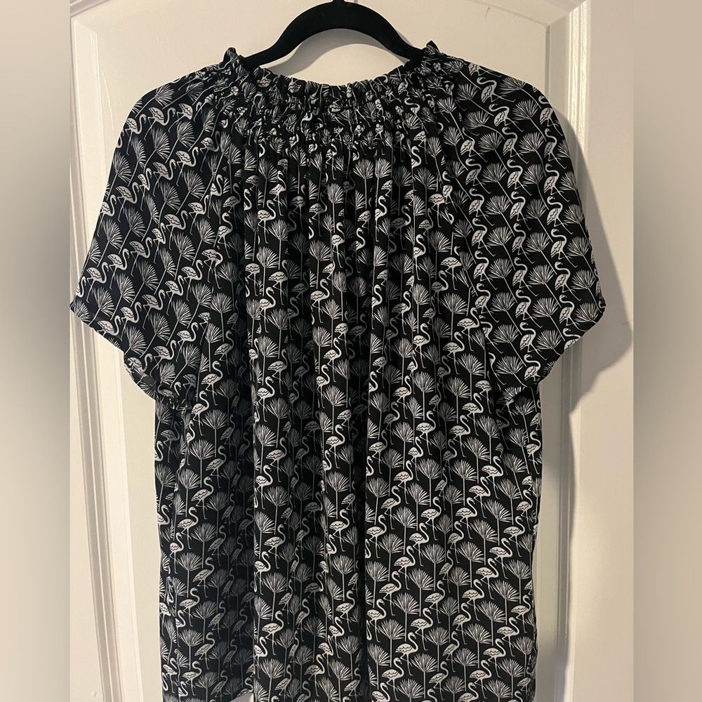 Large flamingo and palm Philosophy Blouse.